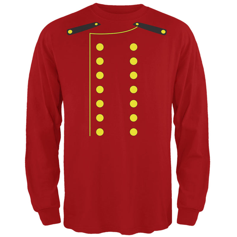 Halloween Hotel Bellhop Costume Red Adult Long Sleeve T-Shirt Men's Long Sleeves Old Glory 3XL Red