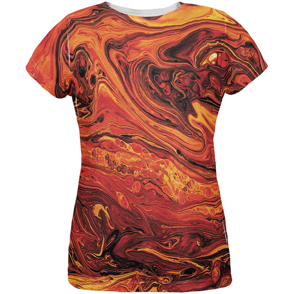 Hot Lava All Over Womens T-Shirt Women's Tank Tops Old Glory 2XL White