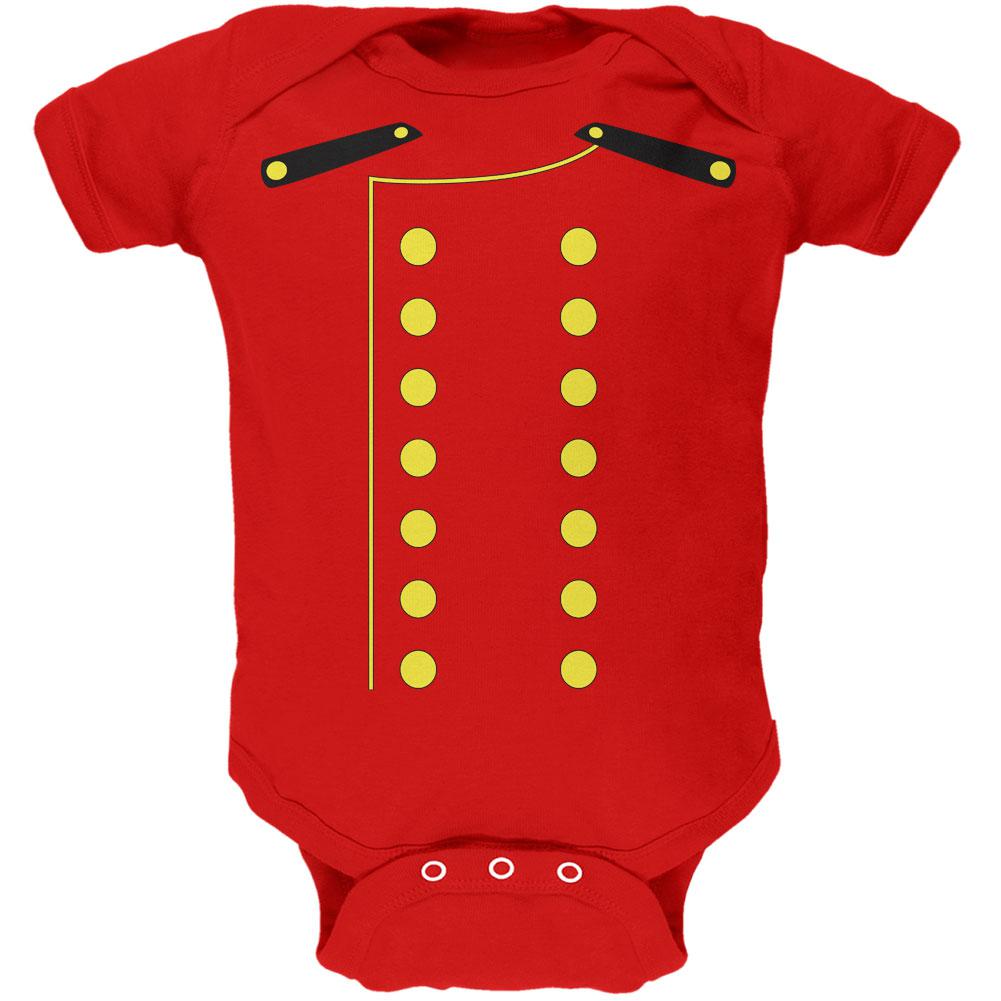 Halloween Hotel Bellhop Costume Red Soft Baby One Piece Baby One Piece Old Glory 0-3M Red