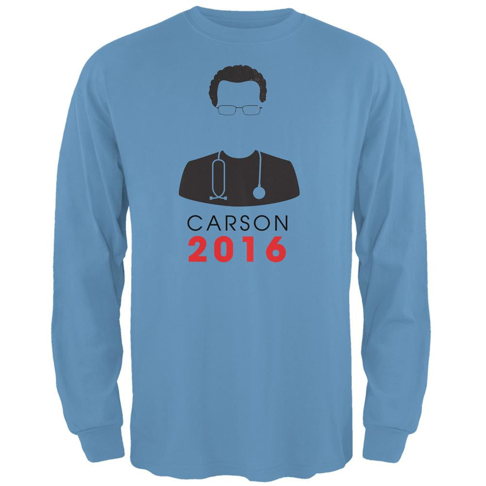 Election 2016 Ben Carson Minimalist Carolina Adult Long Sleeve T-Shirt Men's Long Sleeves Old Glory 2XL Blue