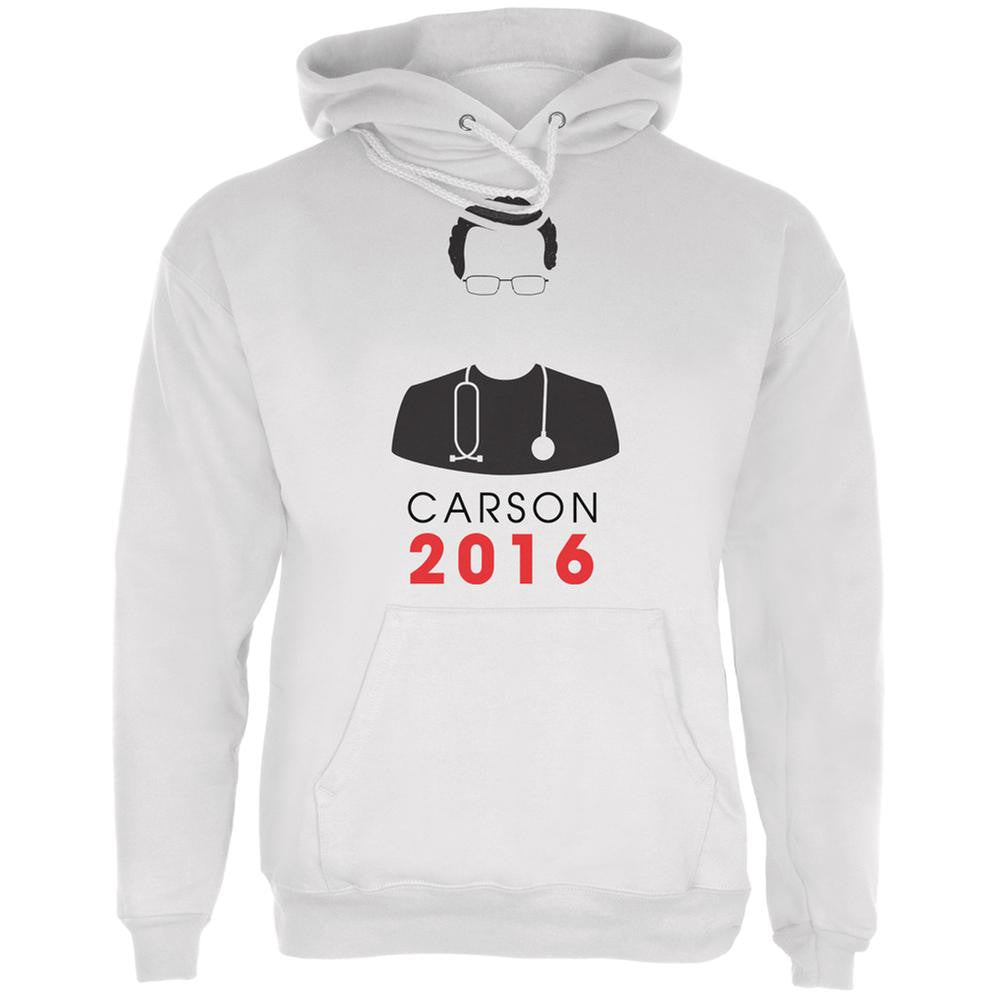 Election 2016 Ben Carson Minimalist White Adult Hoodie Men's Hoodies Old Glory 2XL White
