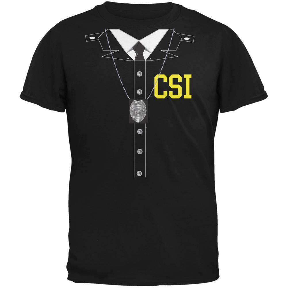 Halloween Crime Scene Investigator Costume Black Youth T-Shirt Youth T-Shirts Old Glory LG Black
