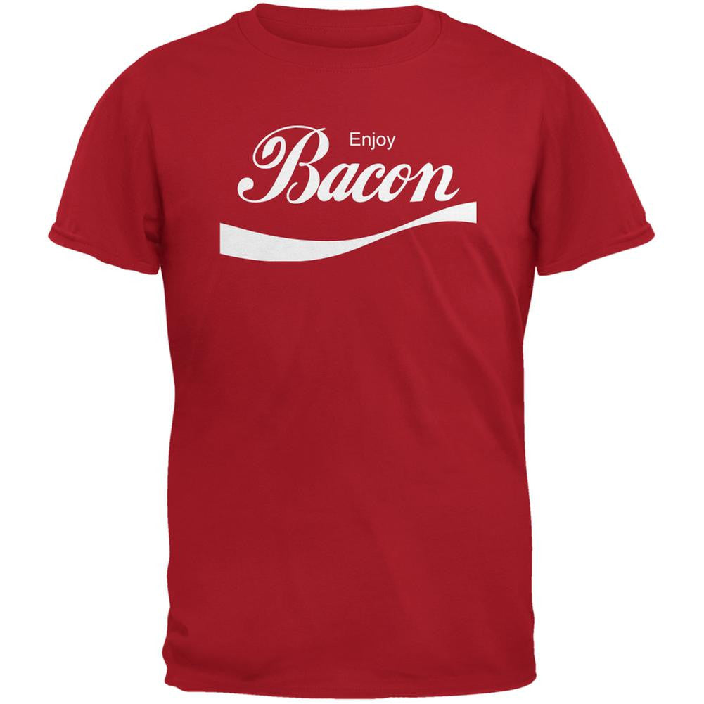Enjoy Bacon Red Adult T-Shirt Men's T-Shirts Old Glory 2XL Red