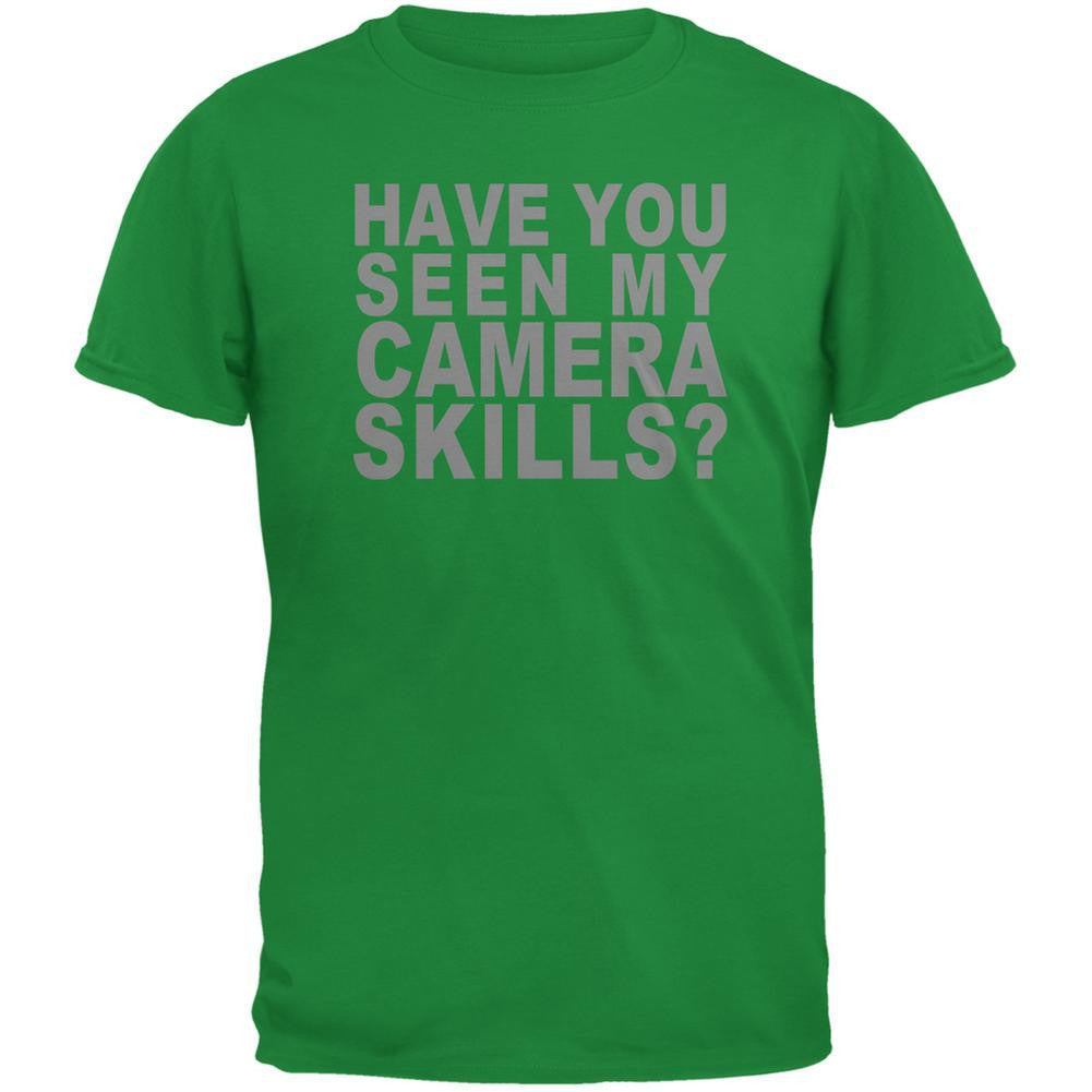 My Camera Skills Flip Up Flash Irish Green Adult T-Shirt Men's T-Shirts Old Glory 2XL Green