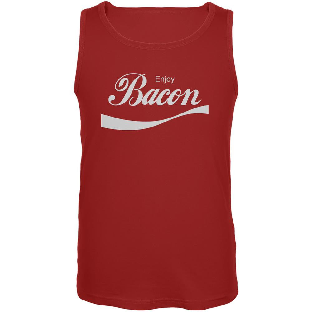 Enjoy Bacon Red Adult Tank Top Men's Tank Tops Old Glory 2XL Red