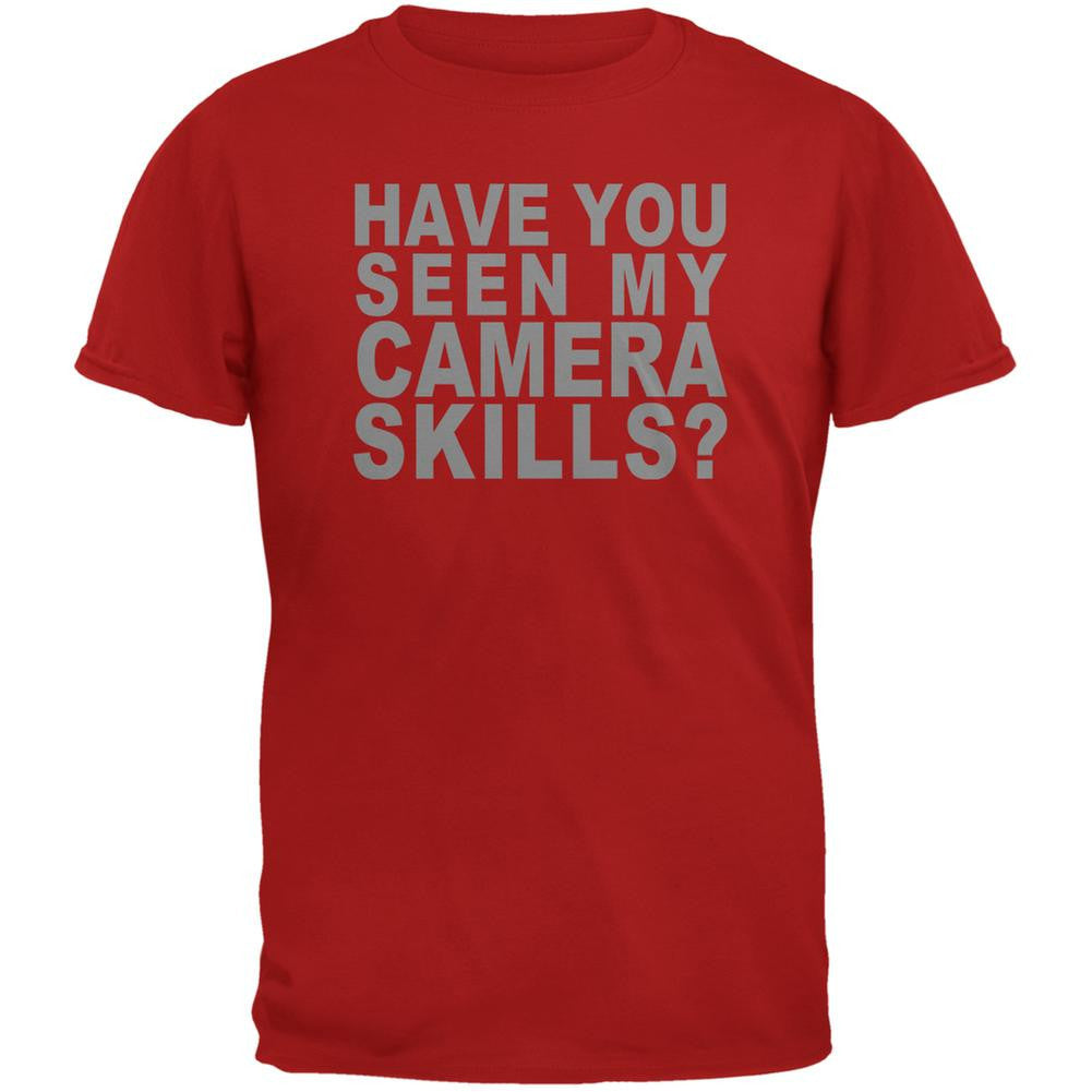 My Camera Skills Flip Up Flash Red Adult T-Shirt Men's T-Shirts Old Glory 2XL Red