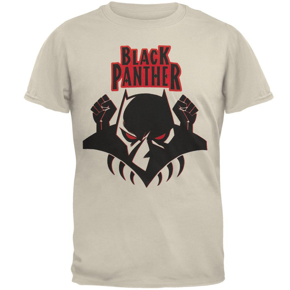 Black Panther - Logo Soft Adult T-Shirt Men's T-Shirts Black Panther SM White