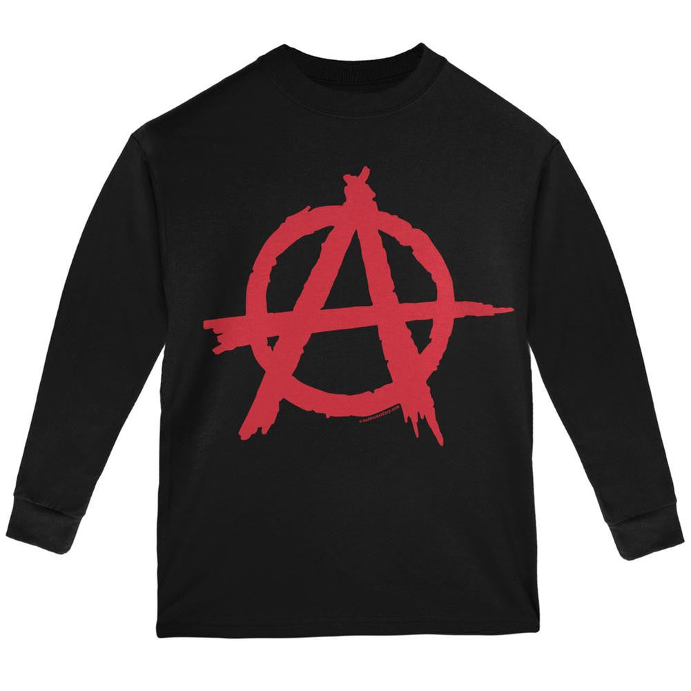 Anarchy Black Youth Long Sleeve T-Shirt Youth Long Sleeves Old Glory