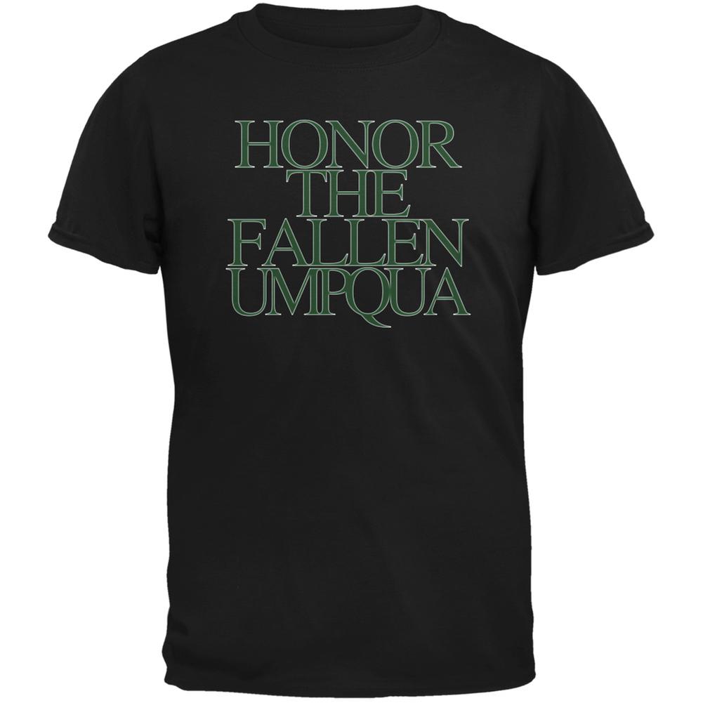 Honor the Fallen Umpqua Black Adult T-Shirt Men's T-Shirts Old Glory 2XL Black