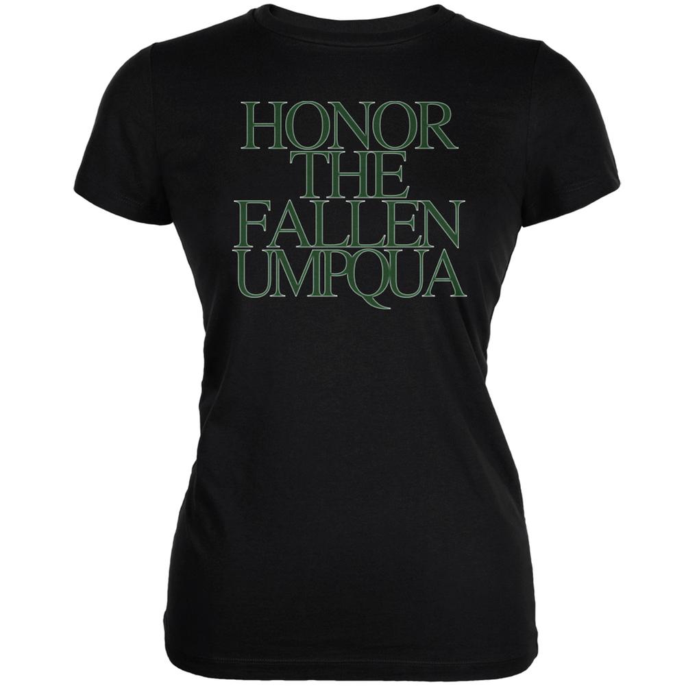 Honor the Fallen Umpqua Black Juniors Soft T-Shirt Juniors T-Shirts Old Glory 2XL Black