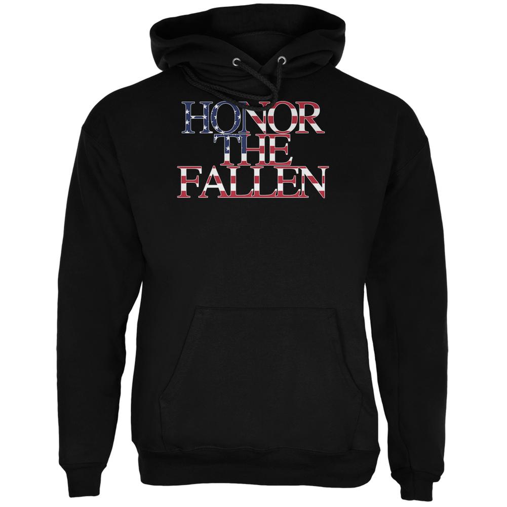 Honor the Fallen American Patriot Black Adult Hoodie Men's Hoodies Old Glory 2XL Black