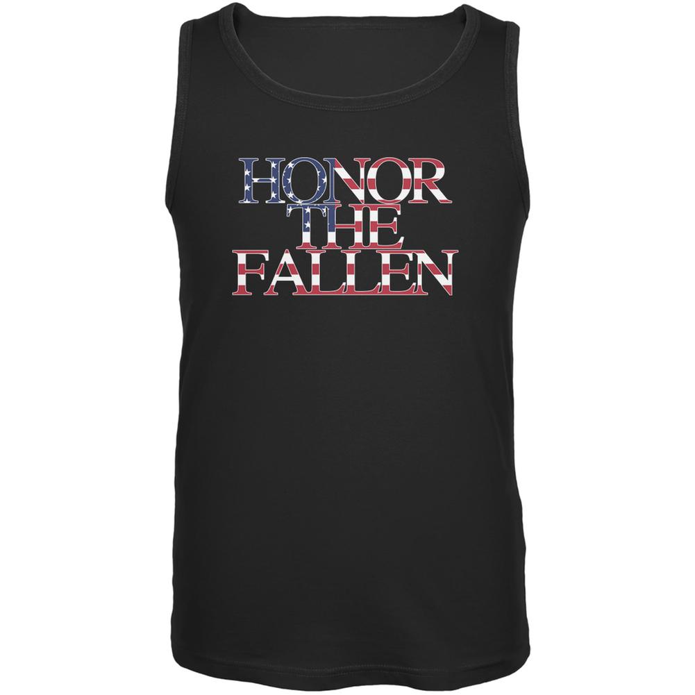 Honor the Fallen American Patriot Black Adult Tank Top Men's Tank Tops Old Glory 2XL Black
