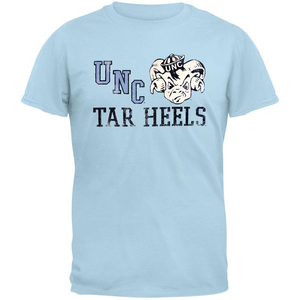 North Carolina Tar Heels - Grinning Rameses Vintage Adult Soft T-Shirt Men's T-Shirts North Carolina Tar Heels 2XL Blue