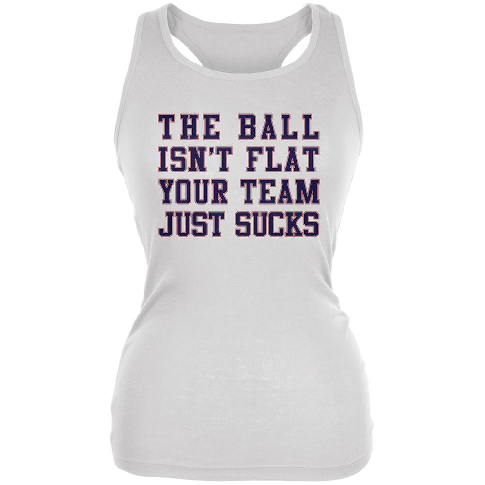 Deflategate Your Team Sucks White Juniors Soft Tank Top Juniors T-Shirts Old Glory 2XL White