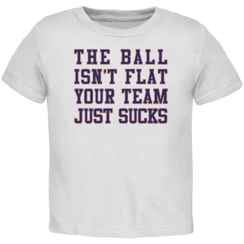 Deflategate Your Team Sucks White Toddler T-Shirt Toddler T-Shirts Old Glory 2T White