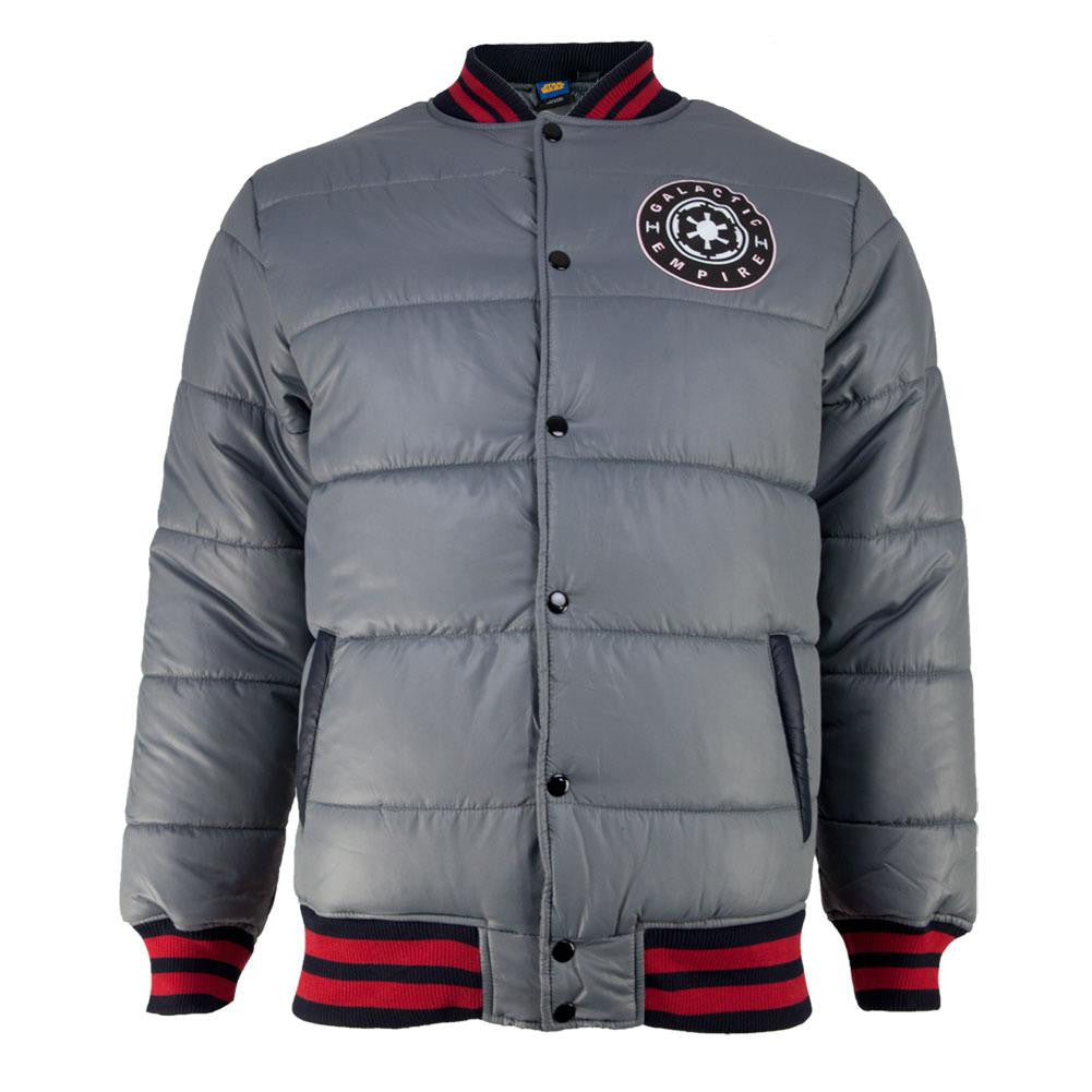 Star Wars - Empire Logo Adult Puffy Jacket Men's Jackets Old Glory SM Grey