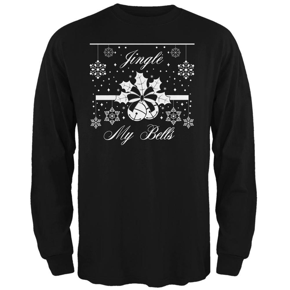 Christmas Jingle My Bells Black Adult Long Sleeve T-Shirt Men's Long Sleeves Old Glory 2XL Black
