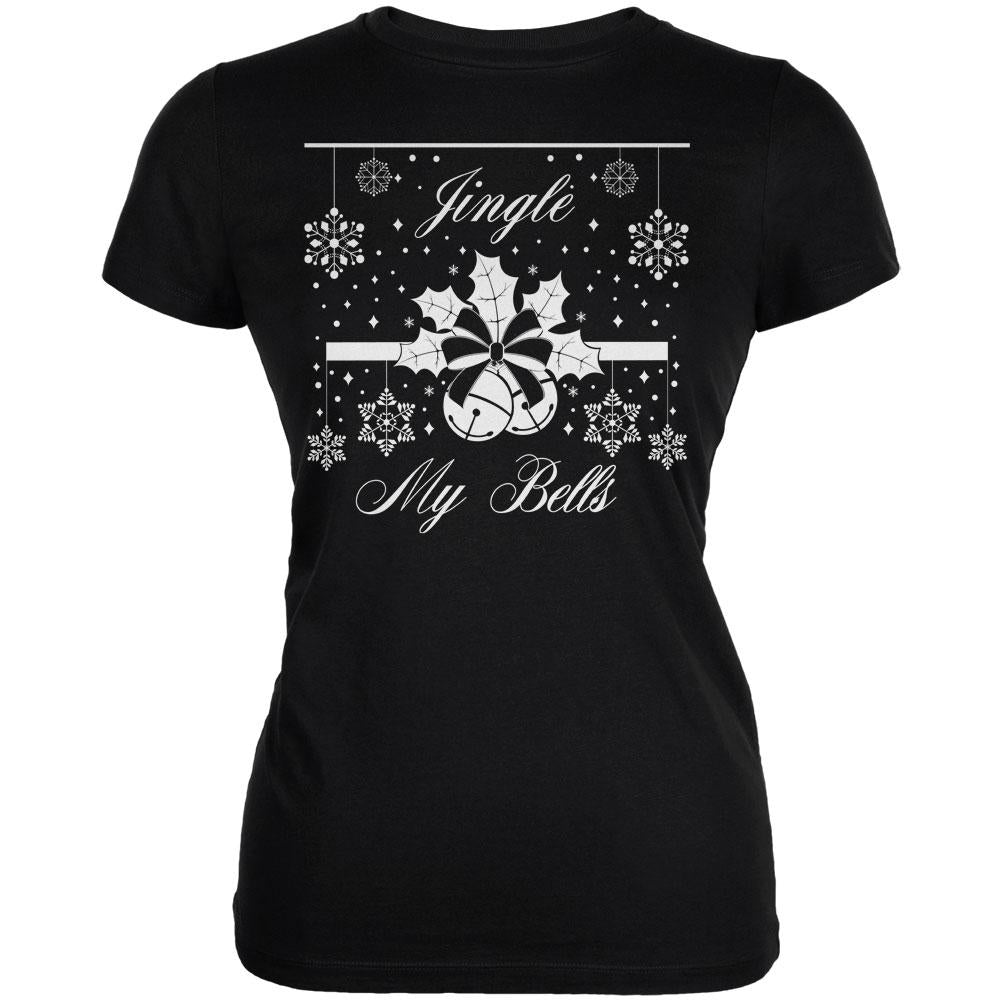 Christmas Jingle My Bells Black Juniors Soft T-Shirt Juniors T-Shirts Old Glory 2XL Black