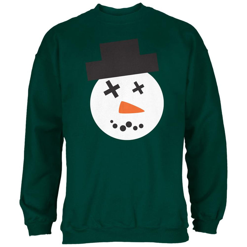 Snowman Face Ugly Christmas Sweater Black Adult Sweatshirt Men's Sweatshirts Old Glory