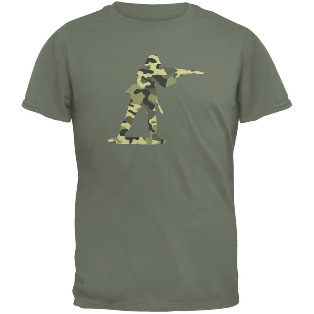 Camo Toy Soldier Military Green Adult T-Shirt Men's T-Shirts Old Glory 2XL Green