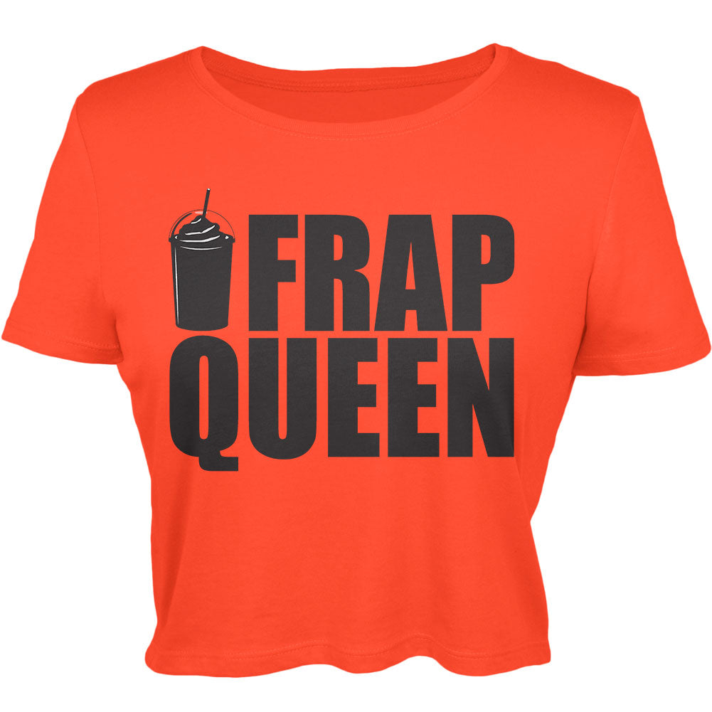 Frap Queen Coral Juniors Crop T-Shirt Juniors Crop T-Shirts Old Glory MDL Light Pink