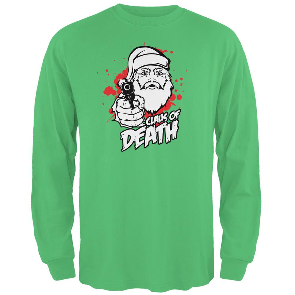 Christmas Claus Of Death Irish Green Adult Long Sleeve T-Shirt Men's Long Sleeves Old Glory 2XL Green