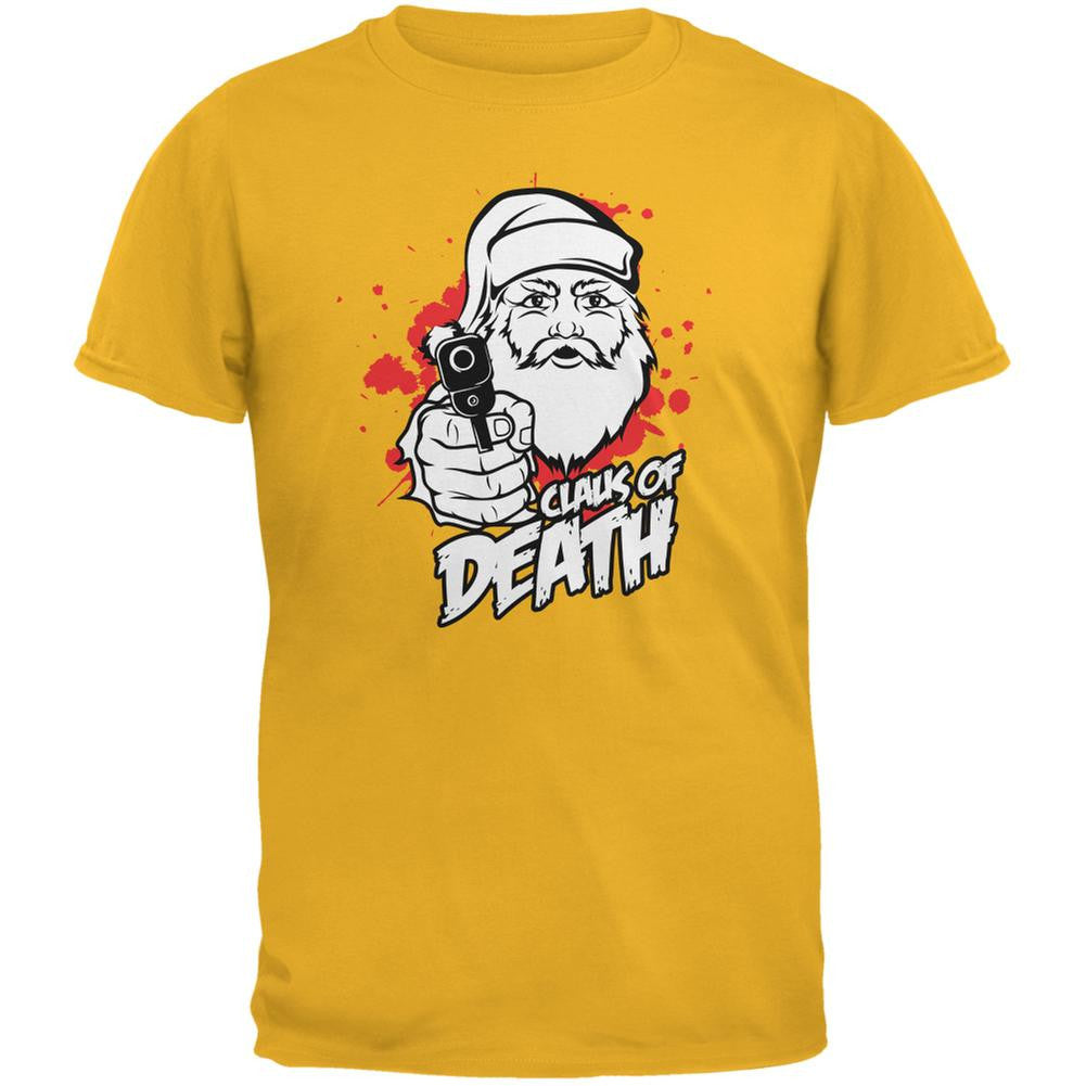 Christmas Claus Of Death Gold Adult T-Shirt Men's T-Shirts Old Glory 2XL Yellow
