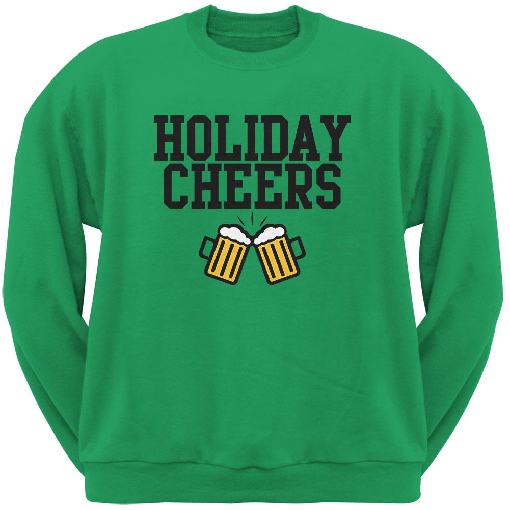 Christmas Holiday Cheers Irish Green Adult Sweatshirt Men's Sweatshirts Old Glory SM Green