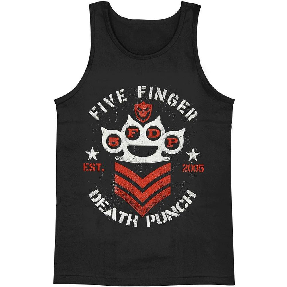 Five Finger Death Punch - Chevron Military Adult Muscle T-Shirt Men's T-Shirts Five Finger Death Punch 2XL Black