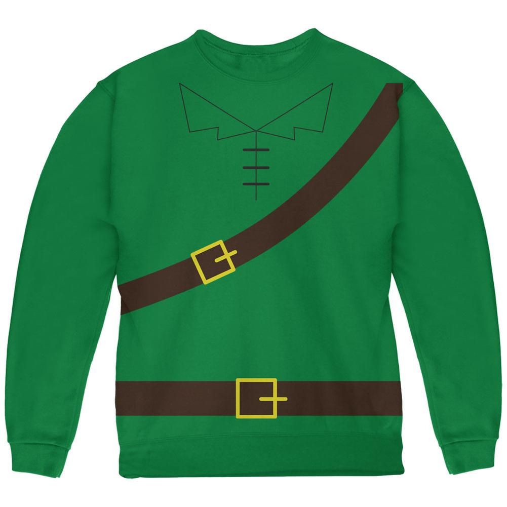 Halloween Robin Hood Costume Green Youth Sweatshirt Youth Sweatshirts Old Glory LG Green