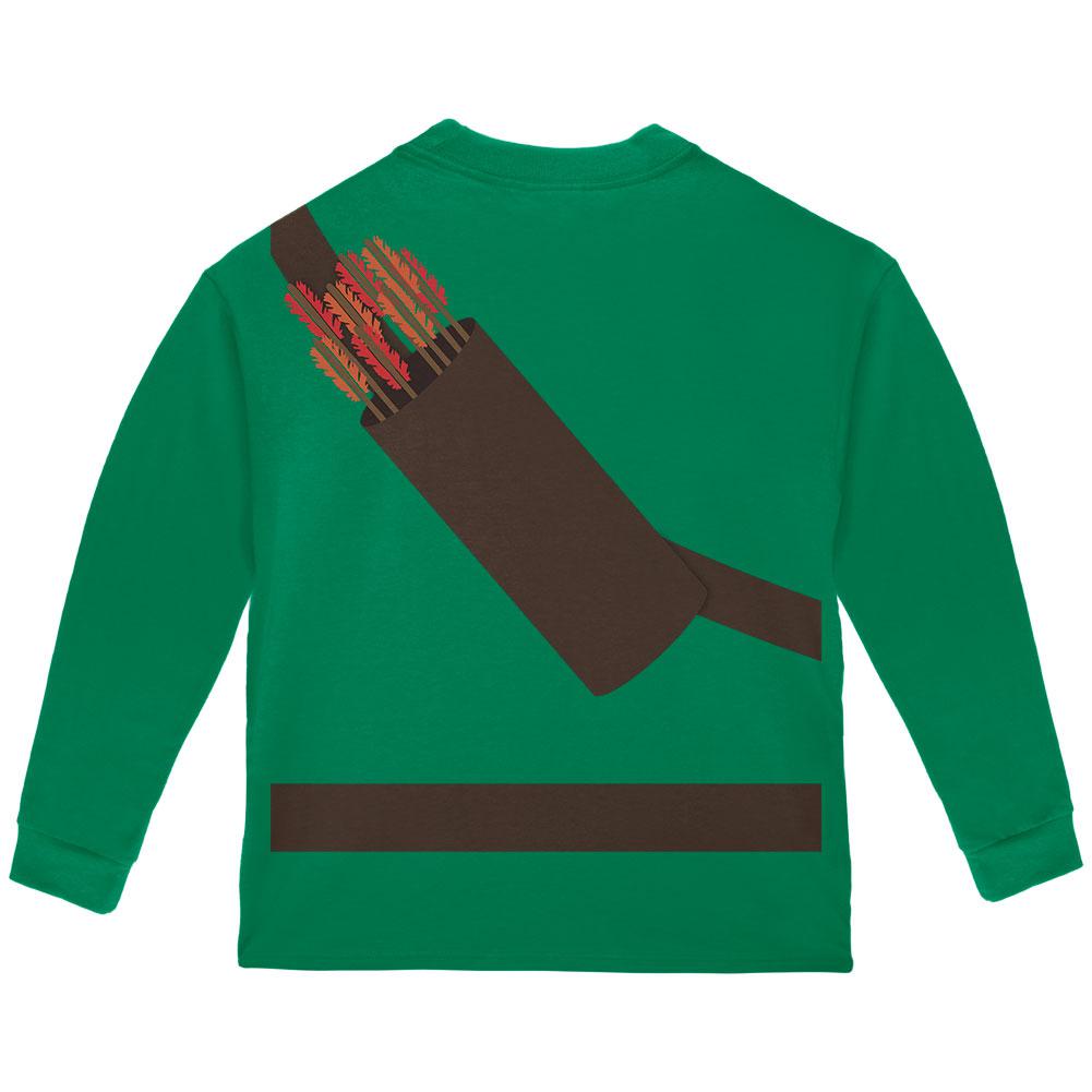 Halloween Robin Hood Costume Green Toddler Long Sleeve T-Shirt Toddler Long Sleeves Old Glory