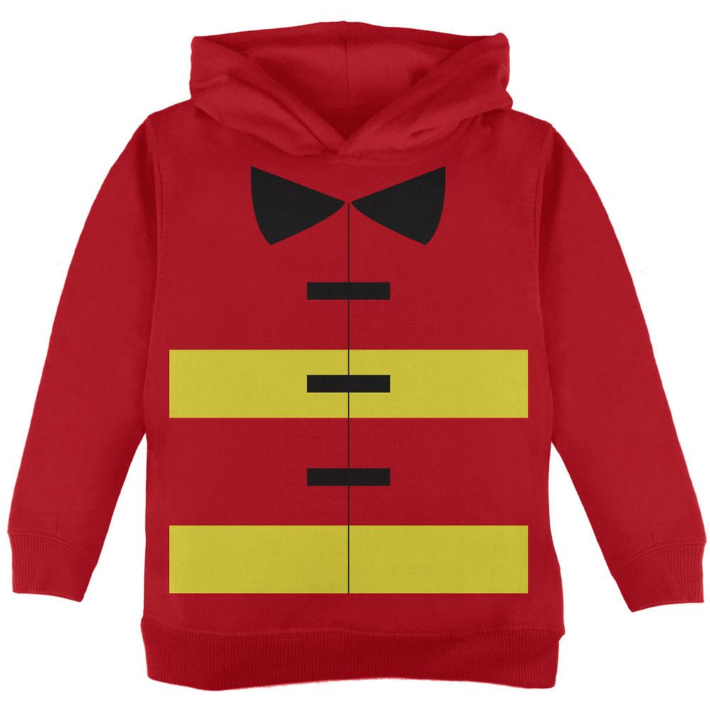 Halloween Fireman Costume Red Toddler Hoodie Toddler Hoodies Old Glory 2T Red