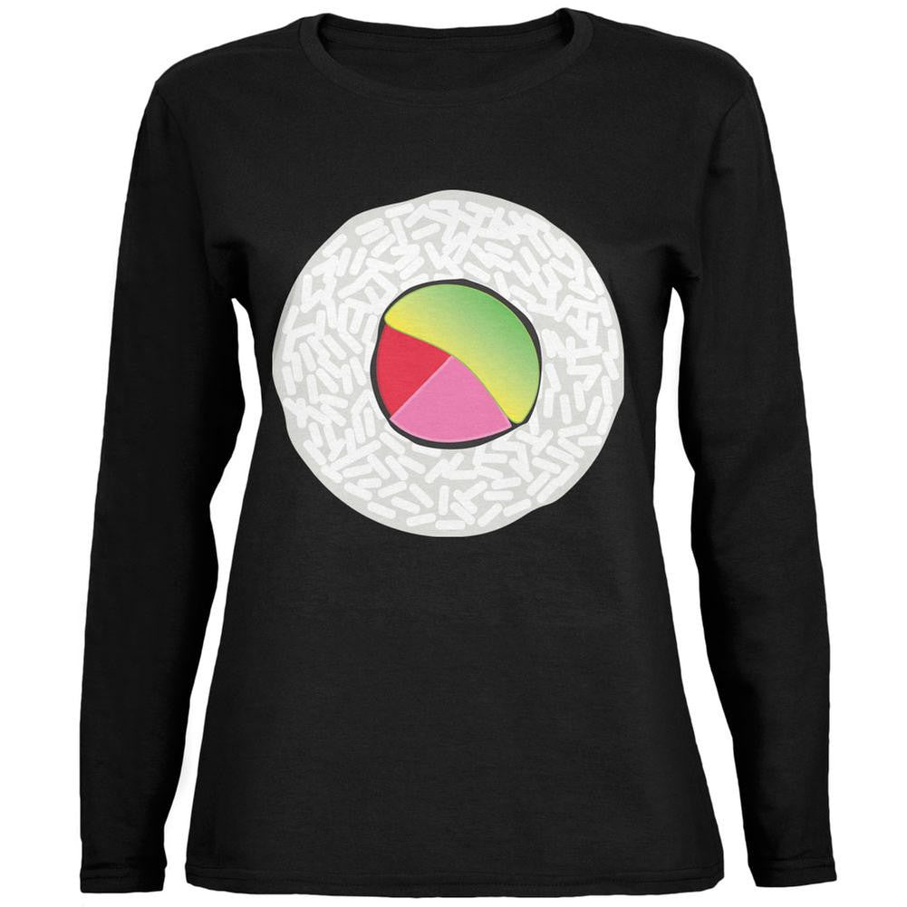 Halloween Sushi Costume 2 Black Womens Long Sleeve T-Shirt Women's Long Sleeves Old Glory