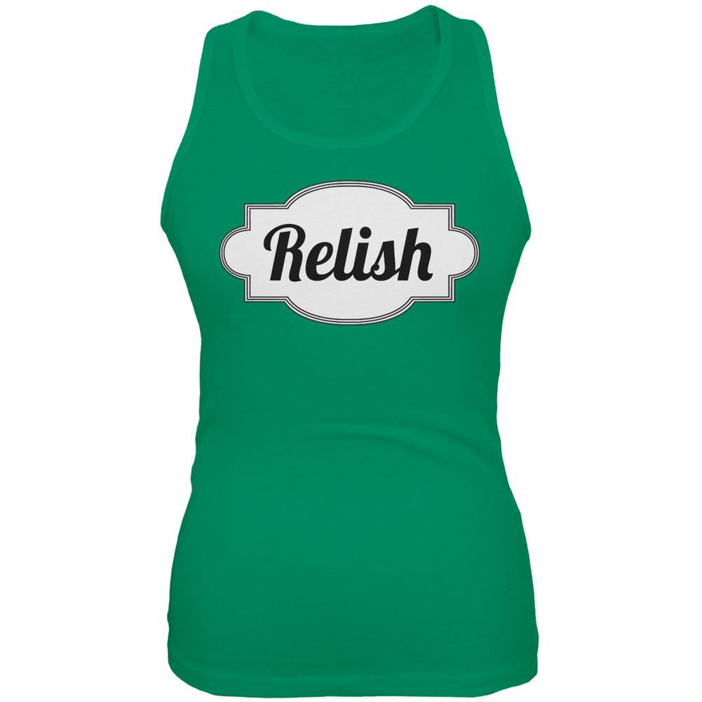 Halloween Relish Costume Kelly Green Juniors Soft Tank Top Juniors Tank Tops Old Glory 2XL Green