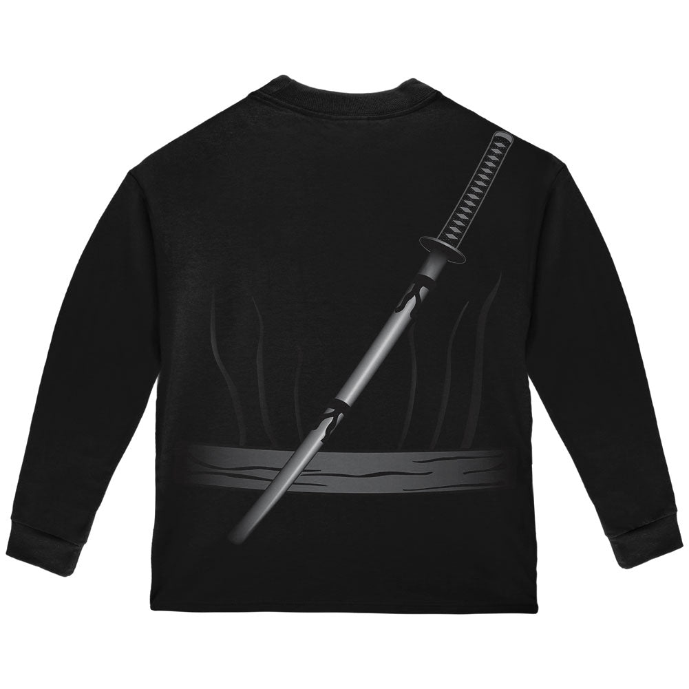 Halloween Costume Ninja Assassin Costume Black Toddler Long Sleeve T-Shirt Toddler Long Sleeves Old Glory