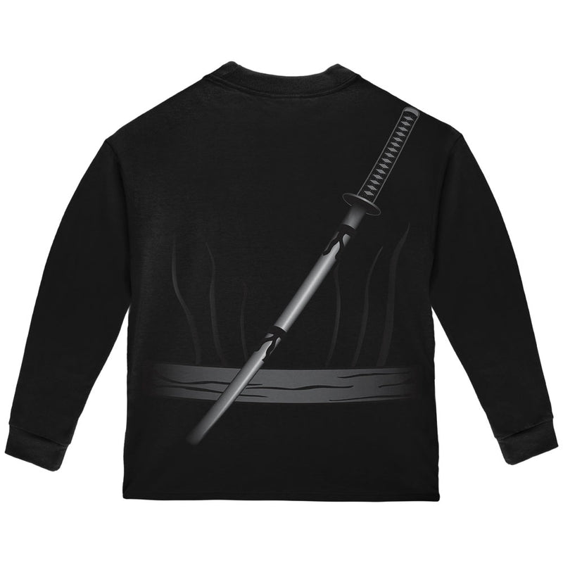 Halloween Costume Ninja Assassin Costume Black Toddler Long Sleeve T-Shirt Toddler Long Sleeves Old Glory