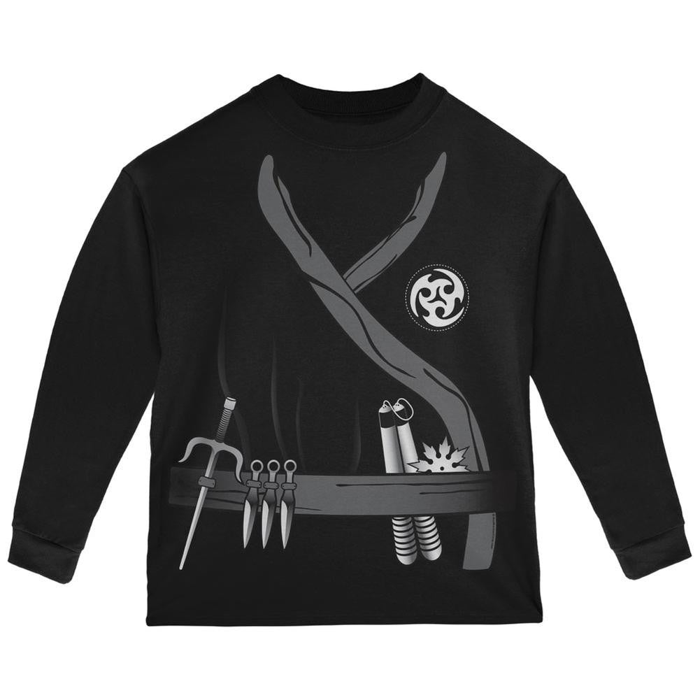 Halloween Costume Ninja Assassin Costume Black Toddler Long Sleeve T-Shirt Toddler Long Sleeves Old Glory