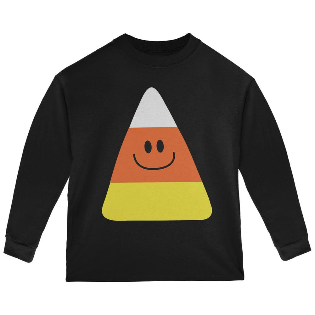 Halloween Candy Corn Costume Black Toddler Long Sleeve T-Shirt Toddler Long Sleeves Old Glory