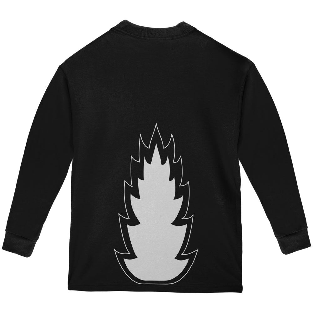 Halloween Costume Skunk Costume Black Youth Long Sleeve T-Shirt Youth Long Sleeves Old Glory