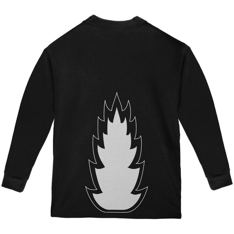 Halloween Costume Skunk Costume Black Youth Long Sleeve T-Shirt Youth Long Sleeves Old Glory
