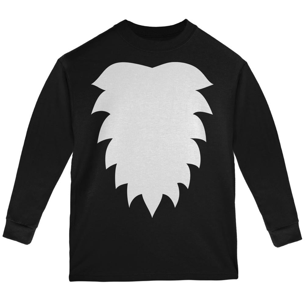Halloween Costume Skunk Costume Black Youth Long Sleeve T-Shirt Youth Long Sleeves Old Glory LG Black