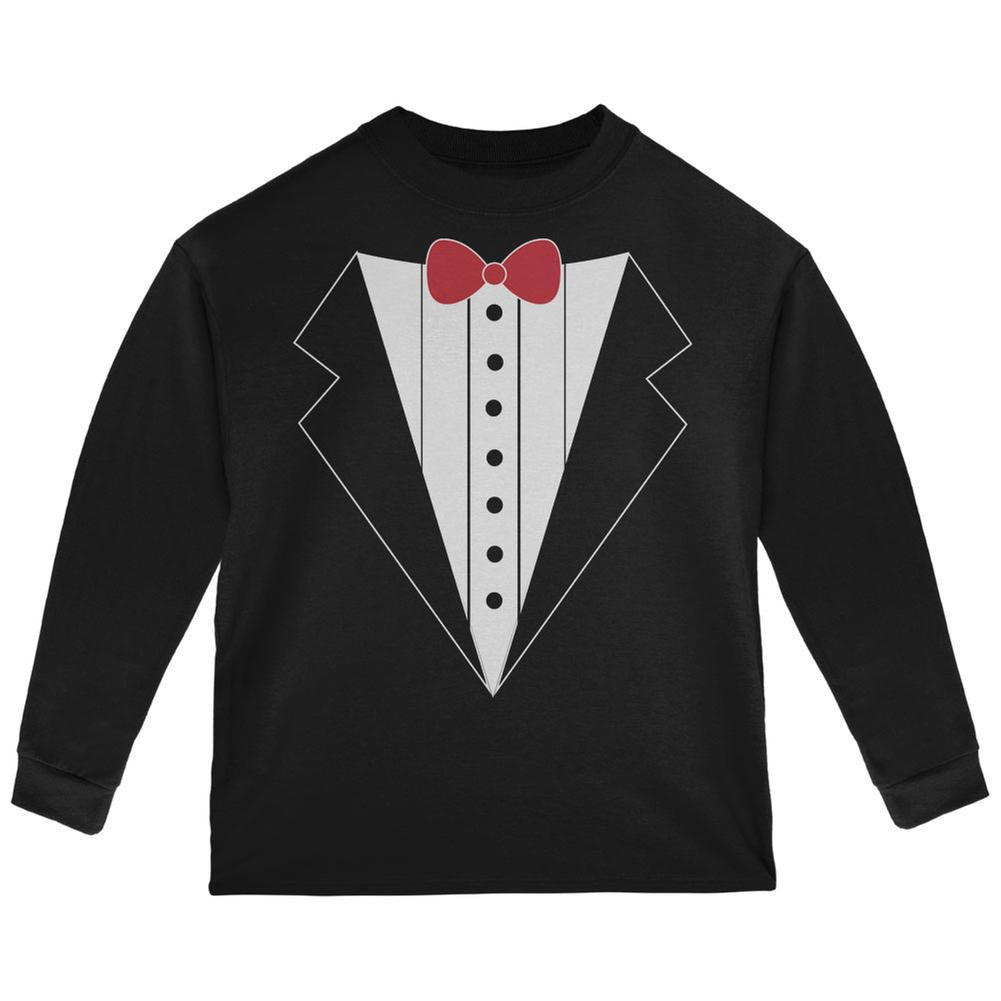 Halloween Tuxedo Costume Black Toddler Long Sleeve T-Shirt Toddler Long Sleeves Old Glory