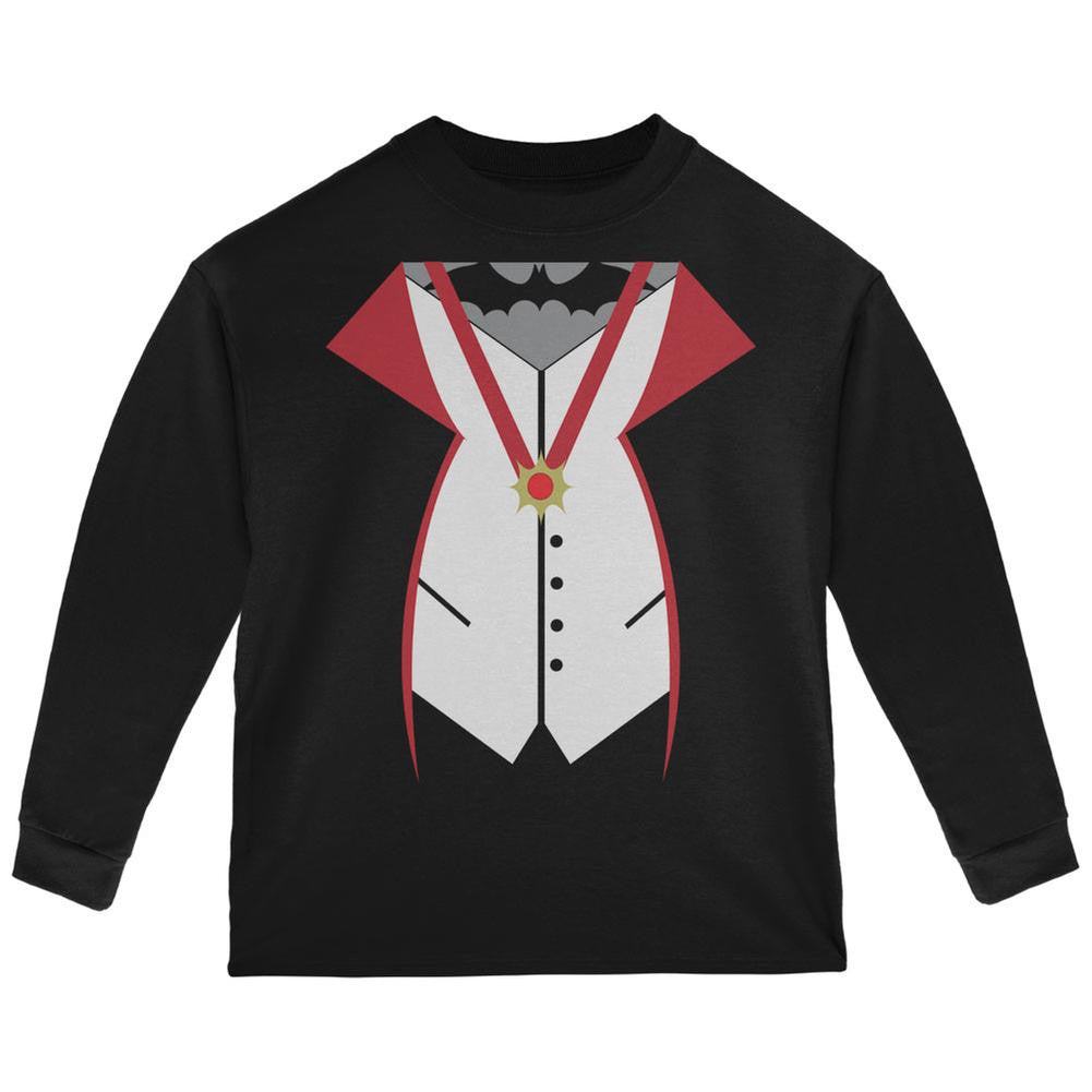 Halloween Vampire Costume Black Toddler Long Sleeve T-Shirt Toddler Long Sleeves Old Glory