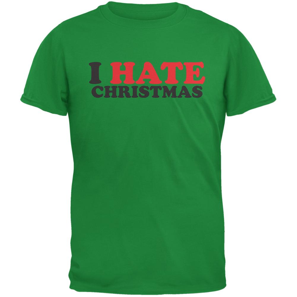 I Hate Christmas Irish Green Adult T-Shirt Men's T-Shirts Old Glory 2XL Green