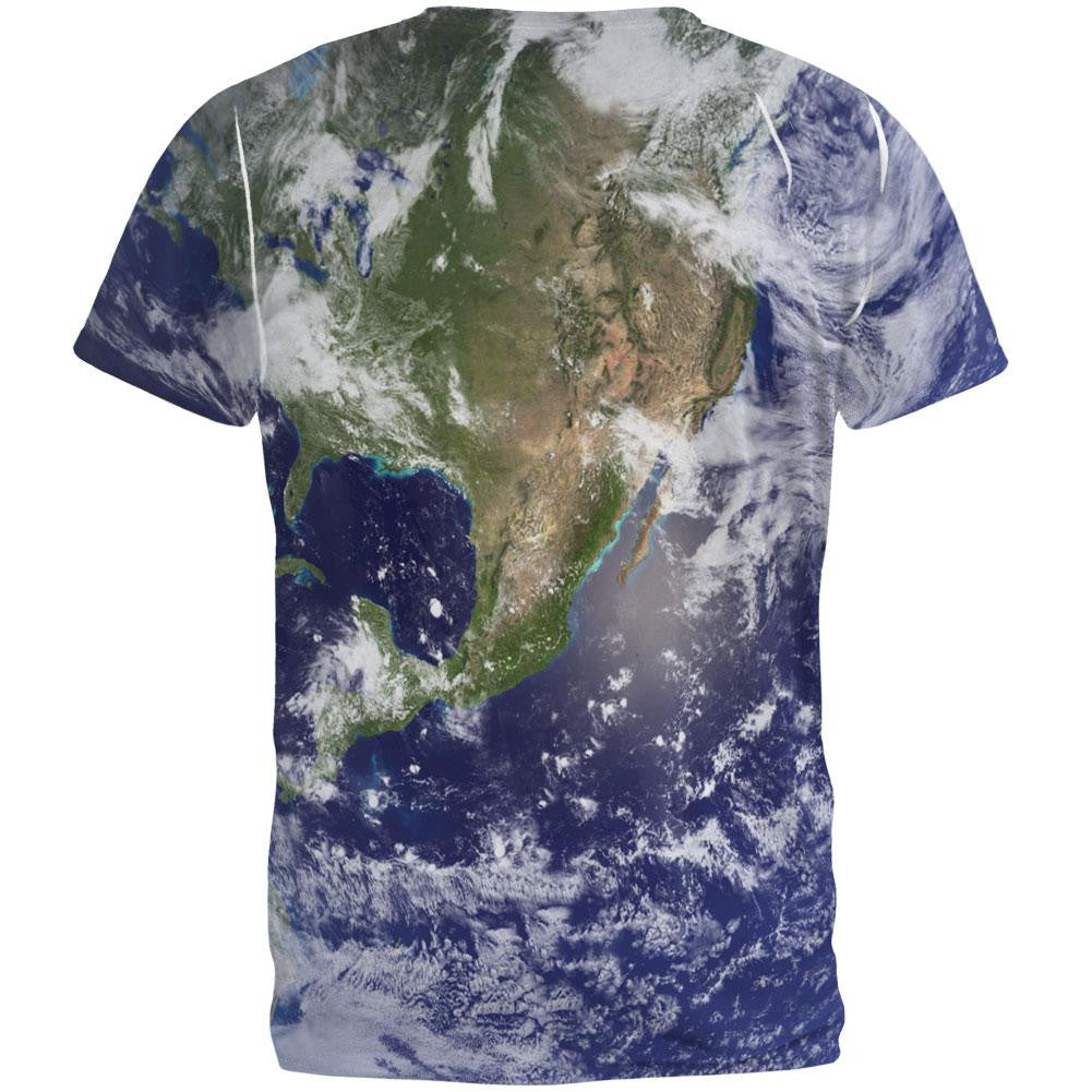 Solar System Planet Earth All Over Adult T-Shirt Men's T-Shirts Old Glory