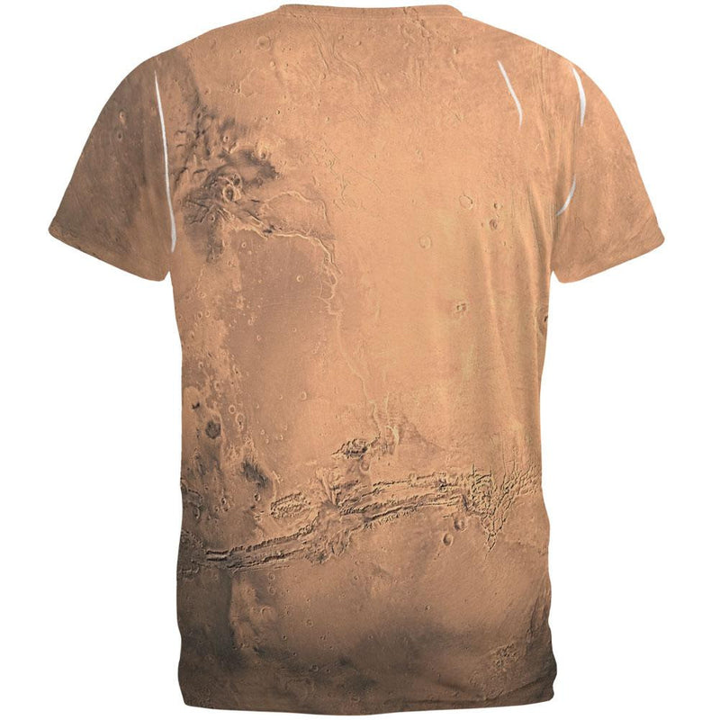Solar System Planet Mars All Over Adult T-Shirt Men's T-Shirts Old Glory