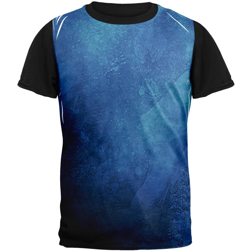 Solar System Planet Neptune Adult Black Back T-Shirt Men's T-Shirts Old Glory LG White