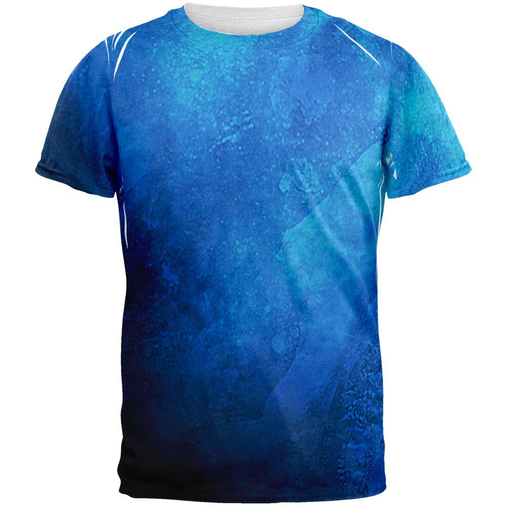 Solar System Planet Neptune All Over Adult T-Shirt Men's T-Shirts Old Glory 2XL White