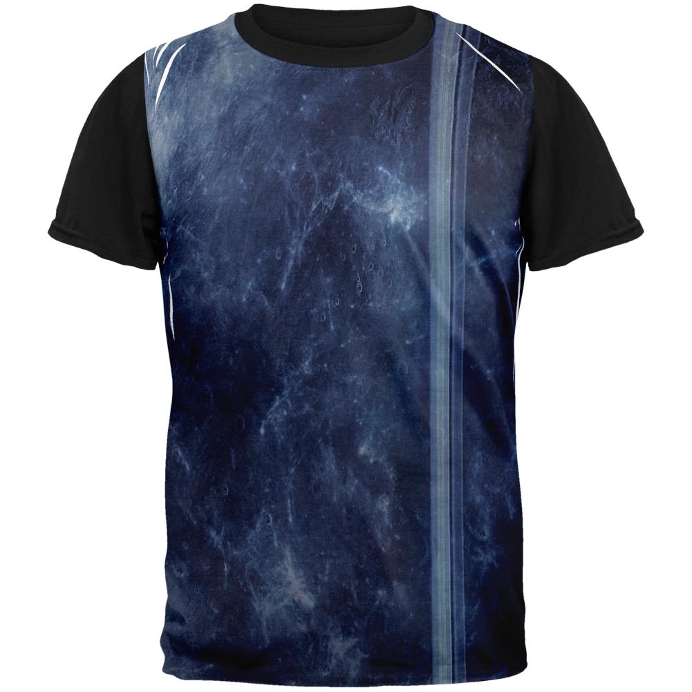 Solar System Planet Uranus Adult Black Back T-Shirt Men's T-Shirts Old Glory LG White