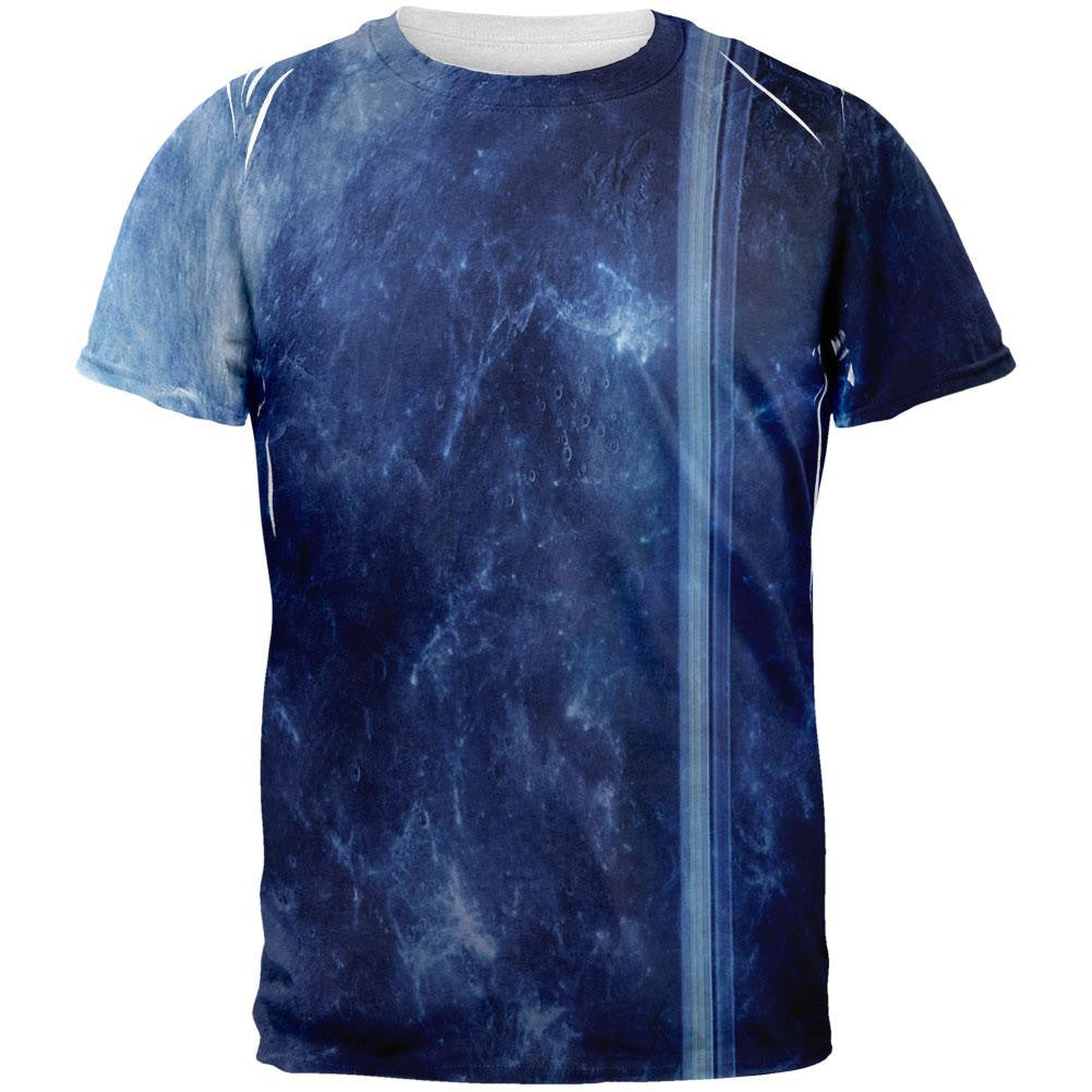 Solar System Planet Uranus All Over Adult T-Shirt Men's T-Shirts Old Glory 2XL White